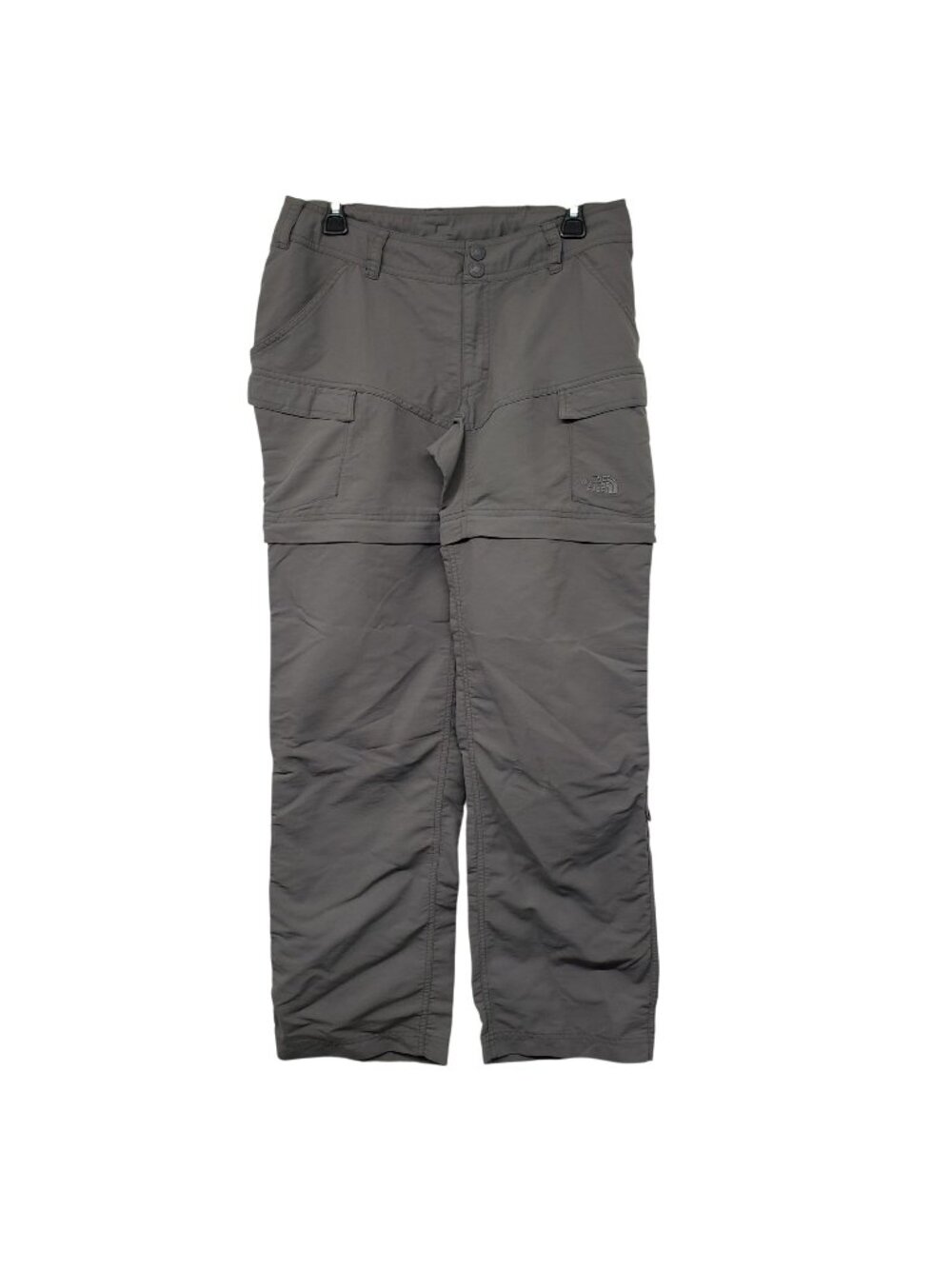 The North Face Gray Zip Off Cargo Pants Shorts Womens 8 Camping Hiking Outdoor